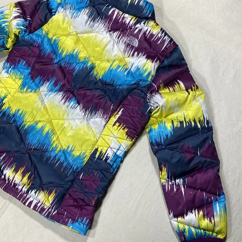 Girls Youth NWOT Sz XL 18 The North Face 550 Down Fill Jacket MultiColor Puffer